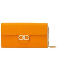 Ferragamo - Bolso de mano Gancini mini con cadena - Lyst