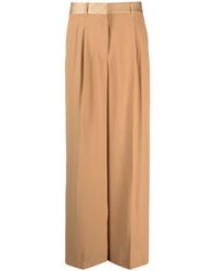 DKNY - Pleat-Detail Wide-Leg Trousers - Lyst