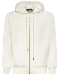 Giuliano Galiano - Zip-Up Drawstring Hoodie - Lyst