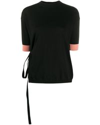 Marni Top de punto con lazo lateral - Negro