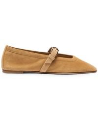 Stuart Weitzman - Sai Buckle-Detail Ballet Flats - Lyst