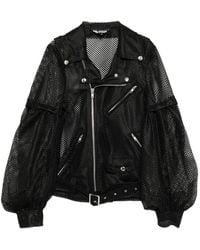 COMME DES GARÇON BLACK - Mesh-Panelled Puff-Sleeve Jacket - Lyst