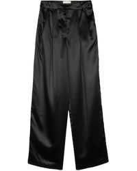 Loulou Studio - Satin Straight Trousers - Lyst