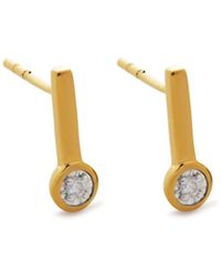 Monica Vinader Essential Drop Diamond Earrings - Metallic