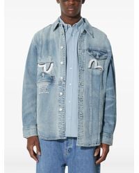 Evisu - Patchwork Denim Jacket - Lyst