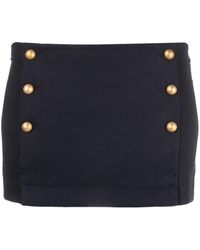 N°21 - Button-detail Virgin Wool-blend Miniskirt - Lyst
