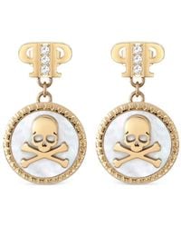 Philipp Plein - Mini Ohrringe Mit Logo - Lyst
