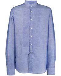 Dell'Oglio - Mandarin Collar Buttoned Shirt - Lyst