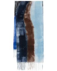 Altea - Abstract-Print Fringed Scarf - Lyst