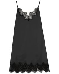 Vera Wang - Sibel Lace-Trim Mini Dress - Lyst
