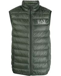 EA7 - Padded Sleeveless Gilet - Lyst
