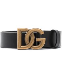 Dolce & Gabbana - Cintura Con Fibbia Dg - Lyst