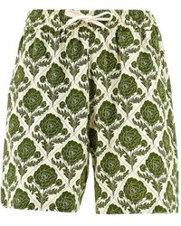 Les Deux - Floral-Patterned Bermuda Shorts - Lyst