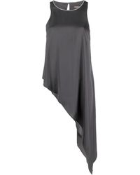 Peserico - Asymmetric-Hem Sleeveless Blouse - Lyst
