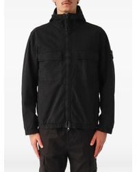 Stone Island - Compass-Patch Hooded Jacket - Lyst