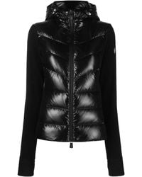 Moncler - Jack Met Gebreide Mouwen En Capuchon - Lyst
