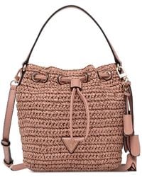 Guess - Ofelia Interwoven Bucket Bag - Lyst