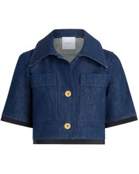 Patou - Denim Short-Sleeved Jacket - Lyst