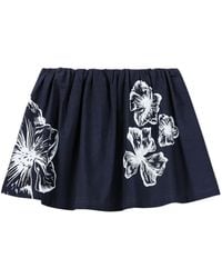 Maje - Floral.Print A-Line Mini Skirt - Lyst