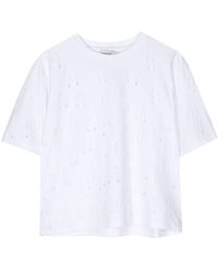 Jonathan Simkhai - Amaru String-embellished T-shirt - Lyst
