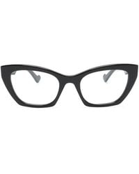 Gucci - Logo-Plaque Cat-Eye-Frame Glasses - Lyst