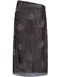 Prada - Midi-Kokerrok Met Abstracte Print - Lyst