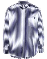 Sacai - Striped Long-sleeved Shirt - Lyst