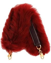 Dolce & Gabbana - Shearling And Palmellato Calfskin Bag Shoulder Strap - Lyst