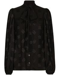 Dolce & Gabbana - モノグラム シルクシャツ - Lyst