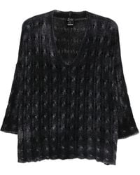 Avant Toi - V-Neck Cable-Knit Sweater - Lyst