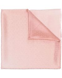 Ferragamo - Gancini Hook Scarf With Shaded Effect - Lyst