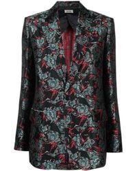 Zadig & Voltaire - Floral-Jacquard Single-Breasted Blazer - Lyst