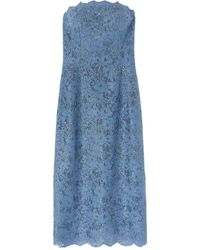 Ermanno Scervino - Macramé-Lace Crystal-Embellished Midi Dress - Lyst
