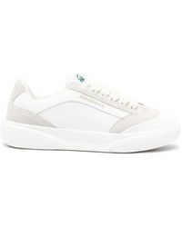 CASABLANCA - Suede-Panelled Logo-Print Sneakers - Lyst