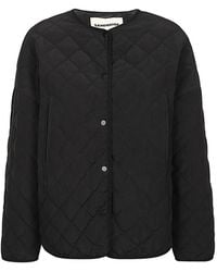 Sandbeige - Quilted Jacket - Lyst
