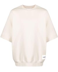 Jil Sander - Short-sleeve Cotton Sweatshirt - Lyst