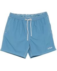 MC2 Saint Barth - Drawstring-Waist Contrast-Stitch Swim Shorts - Lyst