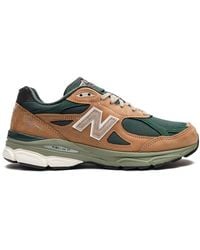 New Balance - 990 V3 Made In Usa "tan/green" Sneakers - Lyst