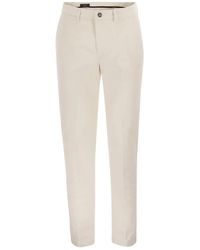 Peserico - Gabardine-Weave Chino Trousers - Lyst