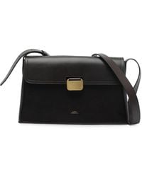 A.P.C. - Simone Logo-Print Leather Shoulder Bag - Lyst