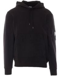 C.P. Company - Lens Diagonal Raised Fleece Hoodie - Lyst