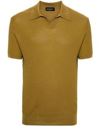 Roberto Collina - Ribbed Cotton Polo Shirt - Lyst