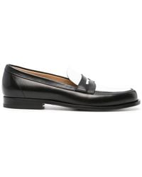 SCAROSSO - Two-tone Leather Loafers - Lyst