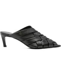Anine Bing - 55Mm Eve Woven Leather Mules - Lyst