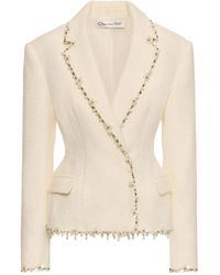 Oscar de la Renta - Floral-Embellished Jacket - Lyst
