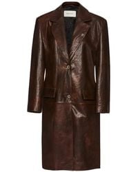Magda Butrym - Button-Up Leather Coat - Lyst