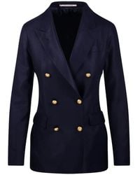 Tagliatore - Double-Breasted-Tone-Hardware Jacket - Lyst