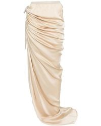 Rick Owens - Draped Asymmetric Maxi Skirt - Lyst