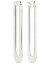 Courreges - Oval-Shape Hoop Earrings - Lyst