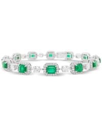 HYT Jewelry - Emerald And Diamond Tennis Bracelet - Lyst